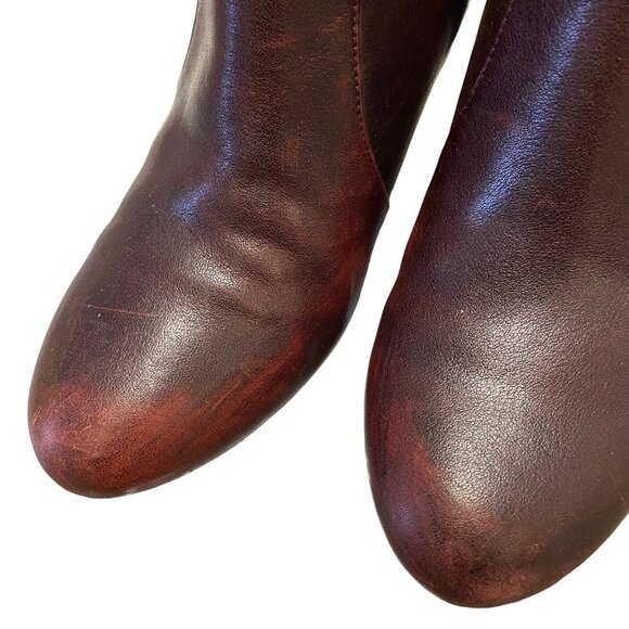 Clarks Women's Crystal Quartz Chelsea Burgundy Ankle Boots Sz 6.5 - Picture 8 of 8